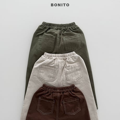 bonito/33. stitch cotton pants JS-JM