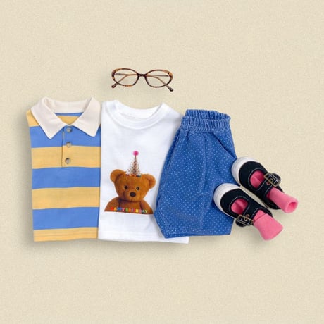 oottbebe/20. puffy series kids ( family ) T-shirt XS(0-1Y)-XL(4-5Y)