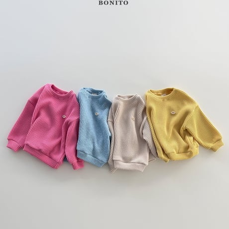 bonito/11. plan knit man-to-man 12M-XL