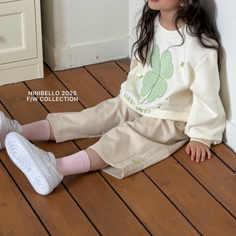 ninibello/99. heart embroidery section pants XS-XL