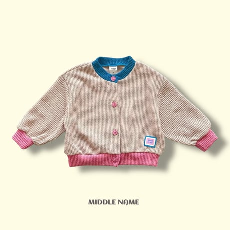 middlename/52. two color block cardigan JS-JM