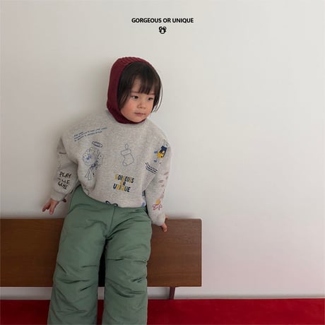 gou/77. cree man-to-man XS(2-3Y)-XL(6-7Y)