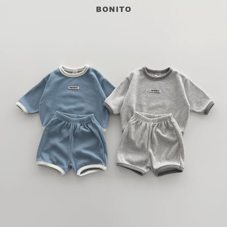 bonito/127. knit waffle set 6M-18M