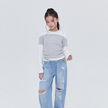 forkchips/1. high old style denim pants M-XL