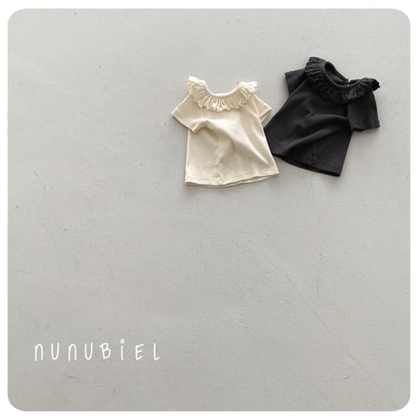 nunubiel/52. ribbed frill t-shirts XS-XL
