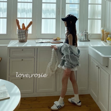 loverosie/10. popcorn hood short zipup 2XL