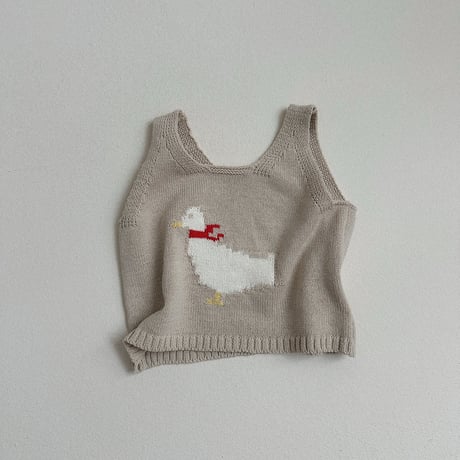 minirobe/28. Duck Knit Vest  S-XL