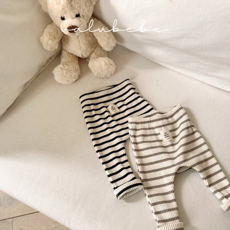 valubebe/60. stripe 2 6 leggings 6M-S