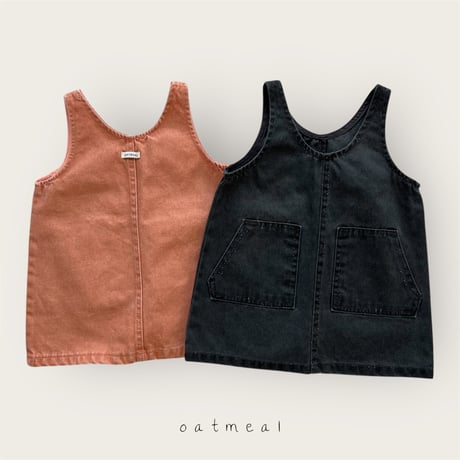 oatmeal/6. kids vintage washing one-piece XS-XL