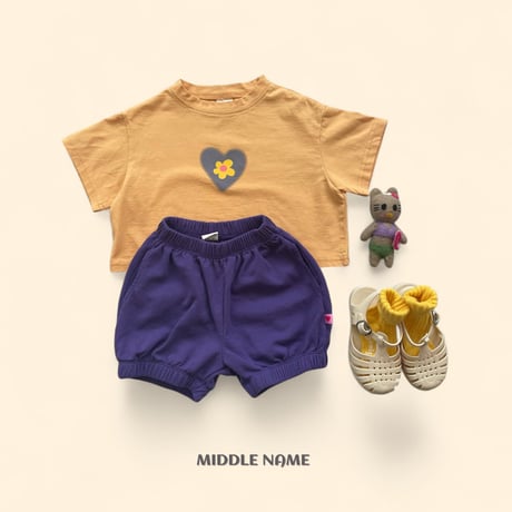 middlename/14. heart flower crop T-shirt JS-JM