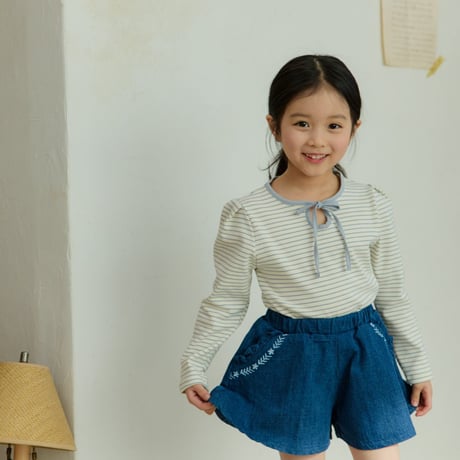 monatelier/27. ribbon stripe T-shirt S-2XL