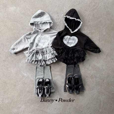 bunnypowder/80. hood man-to-man S-XL