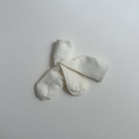digreen/58. Dual Rib Socks(Cream Set) SOCKS_S-SOCKS_XL