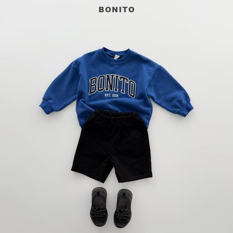 bonito/57. bonny patch embroidery man-to-man 12M-XL