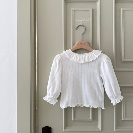 monbebe/11. harmony fril T-shirt S(1-2Y)-XL(7-8Y)