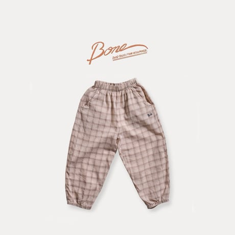 boneoune/82. retro check pants XS-XL