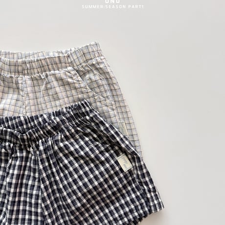 onu/44. check half pants XS-XL