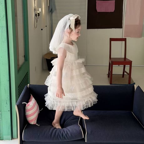 aiai/60. white Veil princess set ) dress 90-130