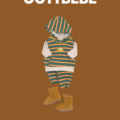 oottbebe/28. kids auto hood updown set XS(0-1Y)-XL(4-5Y)