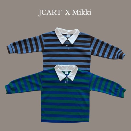 mikki/8. Terry dangara collar T-shirt 2XL-4XL