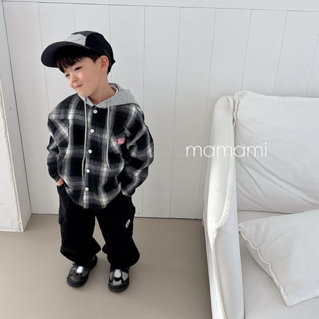 mamami/54. spring check hood jumper JS-JL