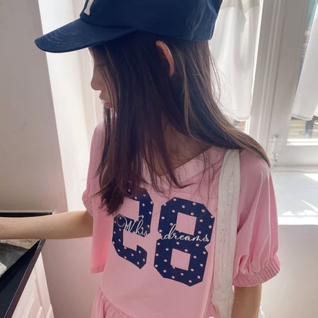 loverosie/155. mesh puff crop tee  3XL