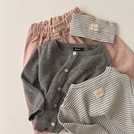 aosta/6. [Knit Cashmere Cardigan] S(1-2Y)-L(3-5Y)