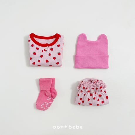 oottbebe/50. strawberry sand set bloomer S(0-6M)-M(6-12M)
