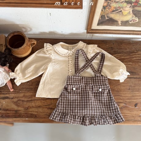 marron/35. heart blouse XS-L