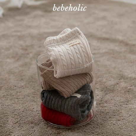 bebeholic/2. knit yoobal leggings S(3-6M)-XL(18-24M)