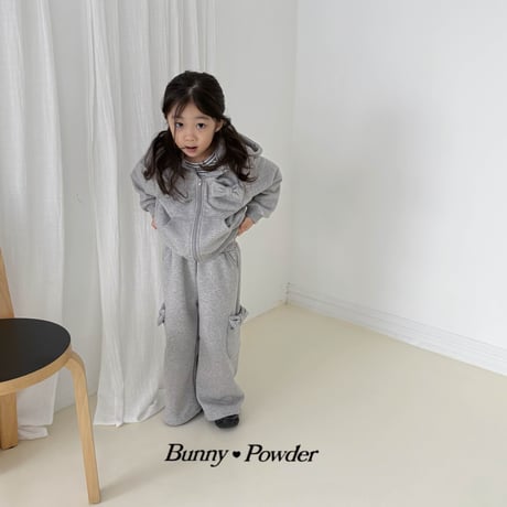 bunnypowder/113. ribbon pocket hood zipup S-XL