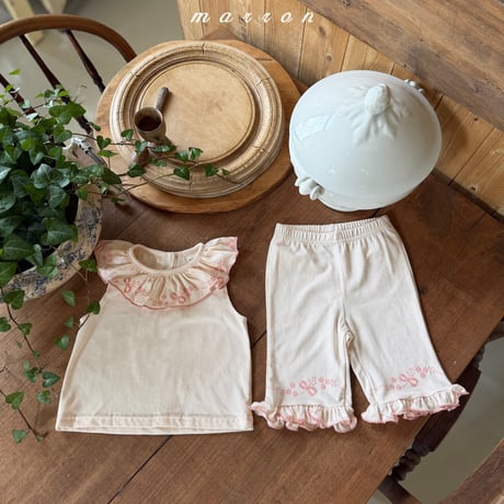 marron/38. ribbon updown set XS-L
