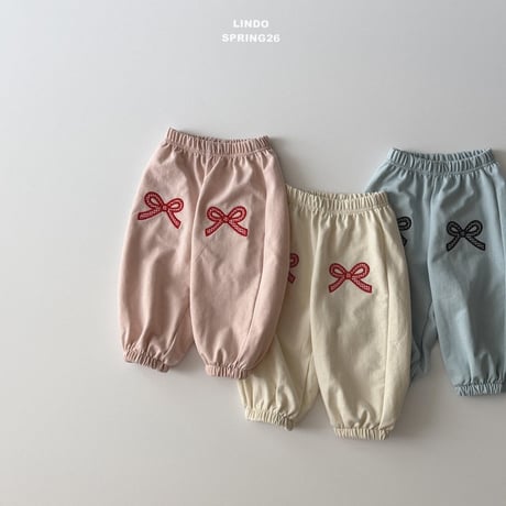 lindo/57. check ribbon jogger XS-XL