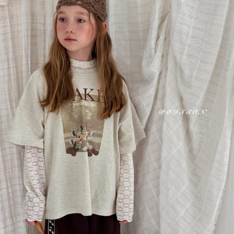 poisson/41. lace rayerd T-shirt JS-JM