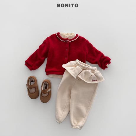 bonito/87. fril embroidery jogger pants JS-JM