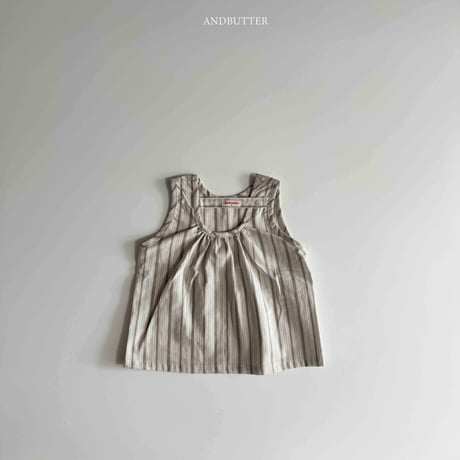 andbutter/35. Natural Button sleeveless S-XL
