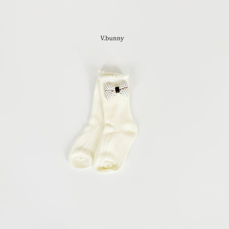 vbunny/37. ribbon lace socks set M(130-150)-XL(180-210)