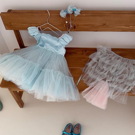 aiai/56. blue ferry tutu ( hairpin set ) one-piece 90-130