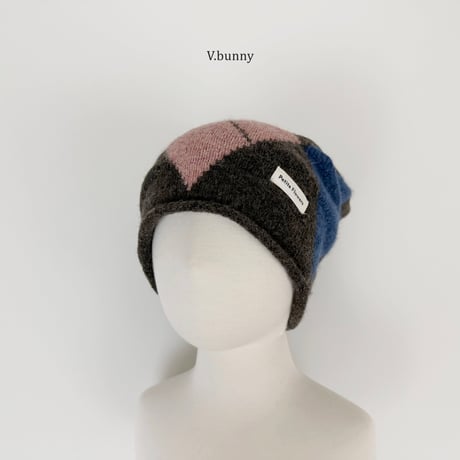 vbunny/45. check beanie FREE(54CM-58CM)