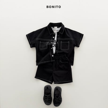 bonito/68. two pocket linen set? 12M-XL