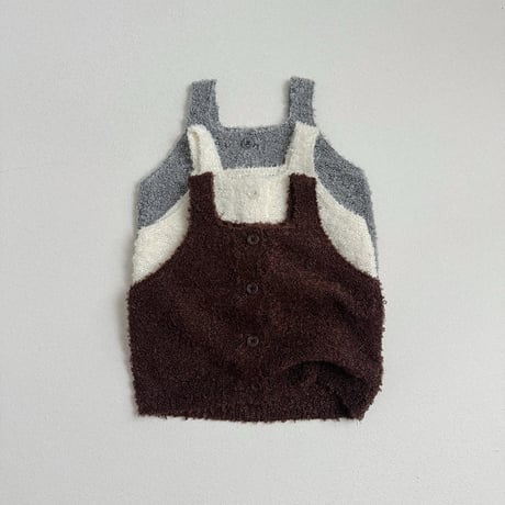 atomeme/10. Ecru Knit Vest S-XL
