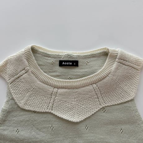 aosta/23. Knit Frill T S(1-2Y)-L(3-5Y)