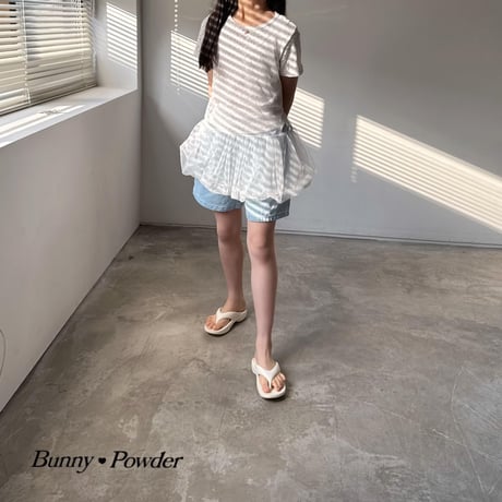 bunnypowder/220. sha bullon rayerd one-piece S-XL