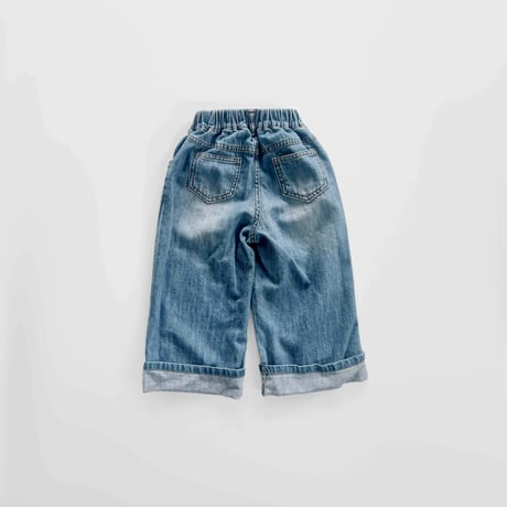 fromi/10. linen rollup denim pants JS-JL
