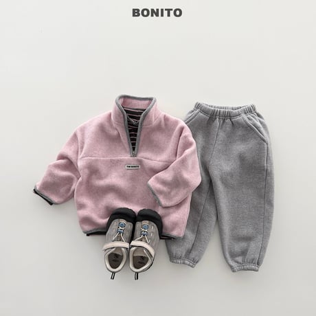 bonito/24. cotton candy two color half zipup JS-JM