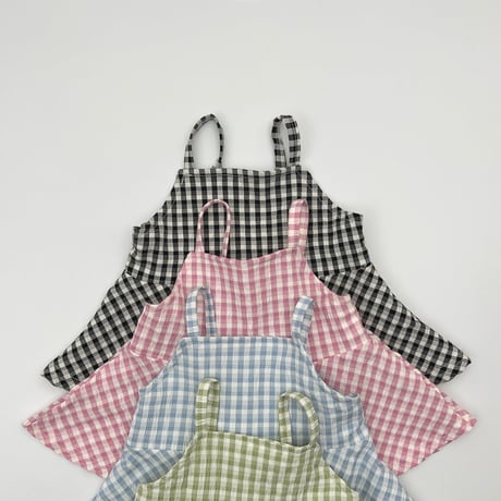 haroharo/89. sweet check bustier S-XL