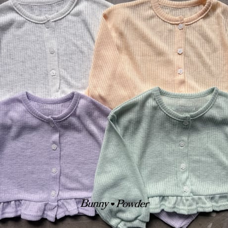 bunnypowder/195. flower button cardigan 2XL-4XL