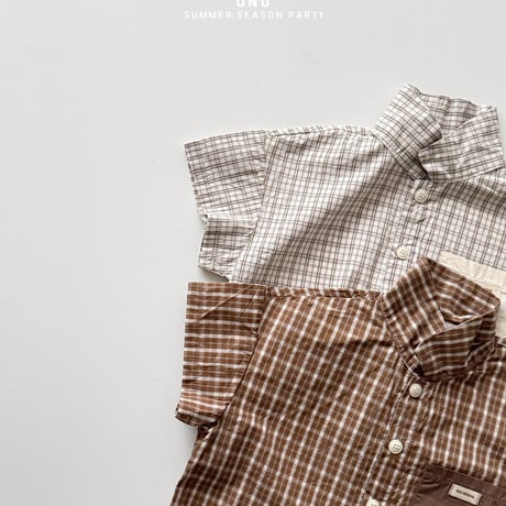 onu/41. summer check shirt XS-XL