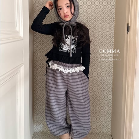 comma/82. fril cat T-shirt 110-130