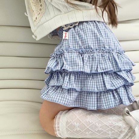 ellymolly/80. ruru check kangkang pants 13-15